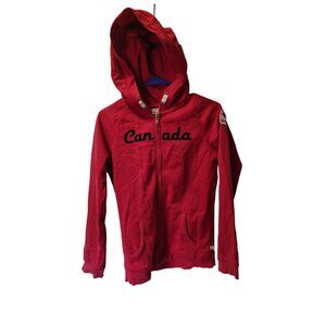 Canadiana XL Red Zip-Up Hoodie